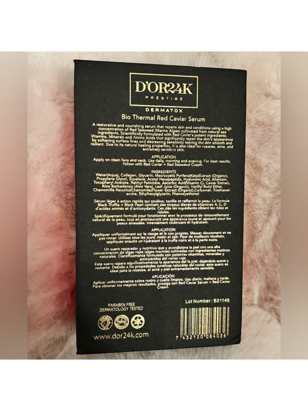 D'Or24k Skincare Bio Thermal Red Caviar Serum - $2000 MSRP - Picture 6 of 7